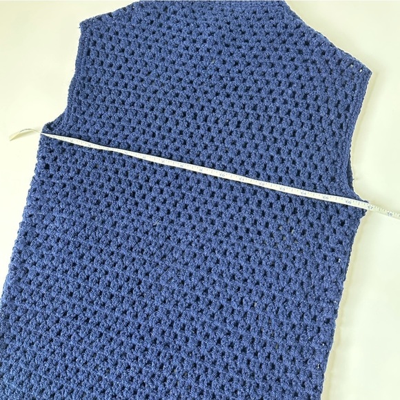 [SOLD] HAND-KNITTED Mock Turtleneck Sleeveless Sweater Dress / Sweater Vest - Picture 9 of 12